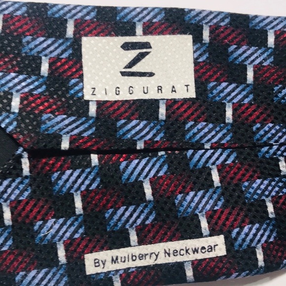 Ziggurat 100% Silk Men’s Neck Tie - Picture 2 of 2